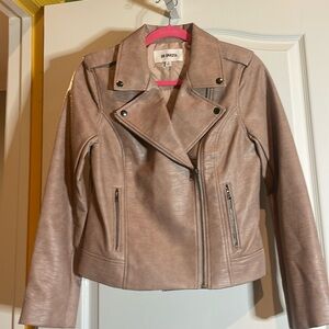 💗 BB Dakota mock lizard jacket, vegan leather dusty rose small pit to pit 17🎀